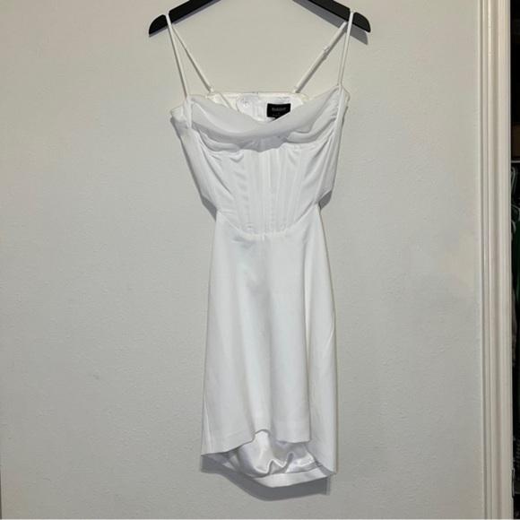 Bardot Bodice Corset Mini Dress White X-Small Party Cocktail - Picture 9 of 9
